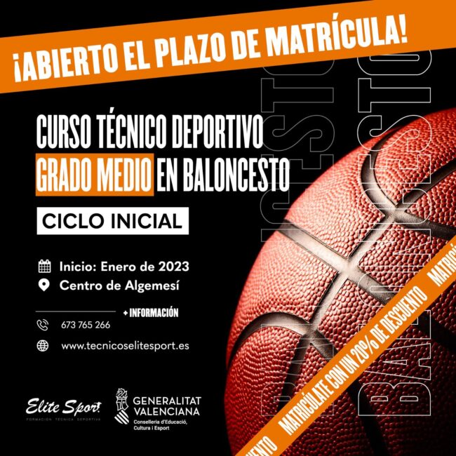 Curso de técnico deportivo en baloncesto